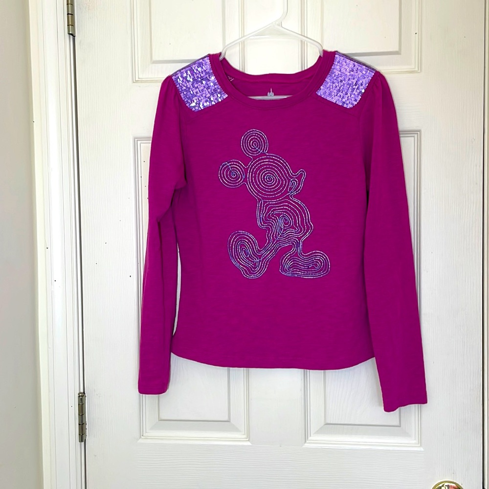 Disney Park Authentic Mickey Mouse Pink Tee Size Medium